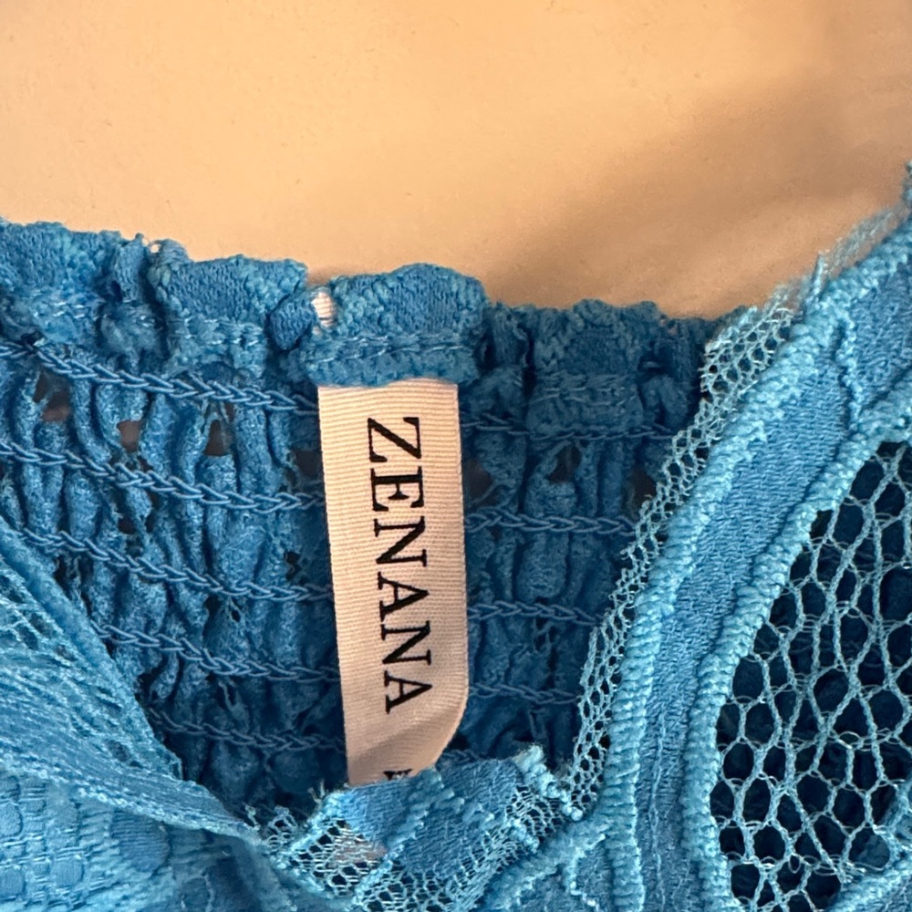 🆕 Zenana Outfitters Vibrant Blue Lace Bralette. NWT!💥 - Picture 2 of 5